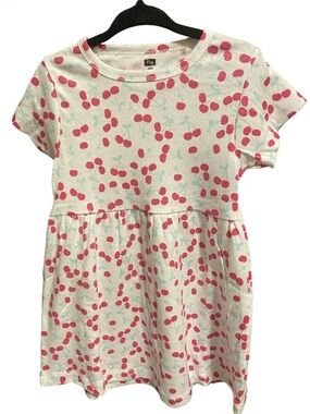 Hudson Baby Dress with Pink Cherry Print and Light Blue Accents NEW size 24 mth